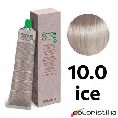 Фарба для волосся Echosline Echos Color 10.0 ice натуральний холодний платиновий блонд 100 мл