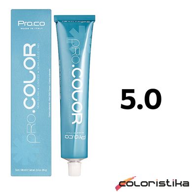 Краска для волос Pro.Co Pro.Color 5.0 каштановый светлый 100 мл