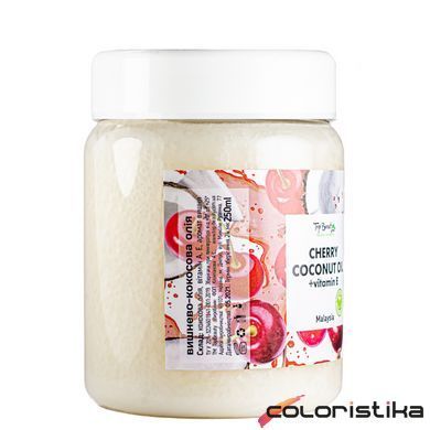 Масло для тела и волос кокосовое Top Beauty с витамином Е и ароматом вишни 250 мл