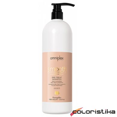 Лужний шампунь для глибокого очищення волосся FarmaVita Omniplex Smooth Experience Pre-Treat Shampoo 1000 мл