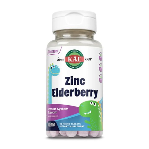 Цинк для дітей KAL Zinc Elderberry 5 мг - 90 таблеток зі смаком ягід