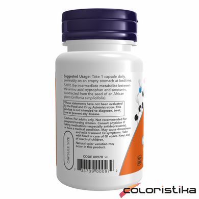 5-HTP 5-Гидрокситриптофан Now Foods 50 mg - 180 tabs