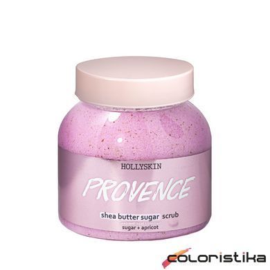 Сахарный скраб для тела Hollyskin Provence с маслом ши и перлитом