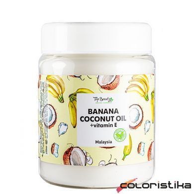 Масло для тела и волос кокосовое Top Beauty с витамином Е и ароматом банана 250 мл