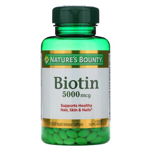 Биотин Nature's Bounty (Biotin) 5000 мкг 150 капсул