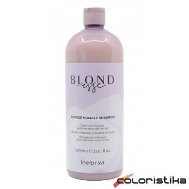 Шампунь хелатирующий для блонда Inebrya Blondesse Miracle Shampoo 1000 мл