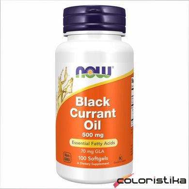 Масло черной смородины Now Foods Black Currant Oil 500mg - 100 sgels