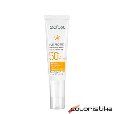 Солнцезащитный крем для лица Topface SPF 50+ широкого спектра 30 мл PT806