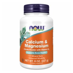 Вітаміни цитрат кальцію та магнію Now Foods Calcium Magnesium Citrate Powder - 227 g