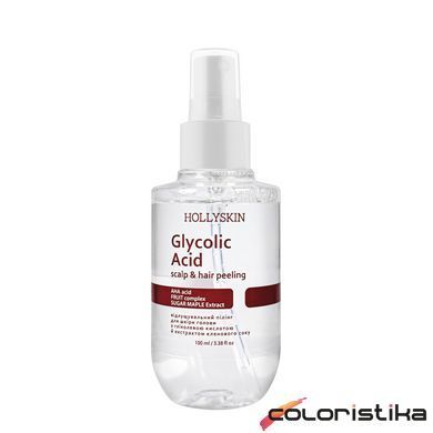 Відлущувальний пілінг для шкіри голови Hollyskin Glycolic Acid із гліколевою кислотою 100 мл