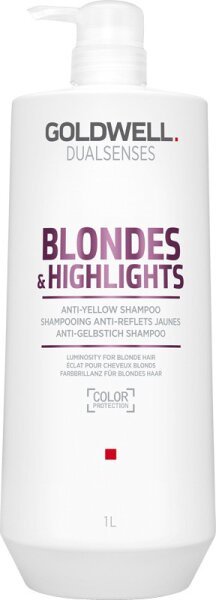 Шампунь анти-желтый для осветленных волос Goldwell Dualsenses Blondes&Highlights 1000 мл