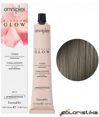 Безаміачна фарба для волосся FarmaVita Omniplex Blossom Glow Toner 100 мл 6.12 Темний блондин попелясто-перламутровий