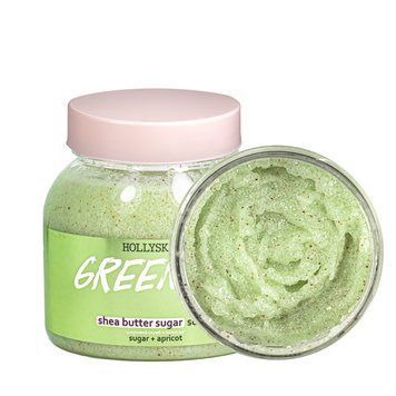 Цукровий скраб для тіла Hollyskin Green Tea з олією ши та перлітом