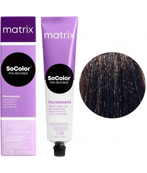 Фарба для волосся Matrix SoColor Pre-Bonded Permanent Extra Coverage 504N шатен натуральний 90 мл