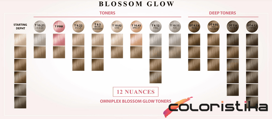 Безаммиачная краска для волос FarmaVita Omniplex Blossom Glow Toner 100 мл 6.12 Темный блондин пепельно-перламутровый