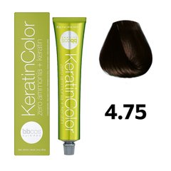 Безаміачна фарба для волосся BBcos Keratin Color 4.75 каштановий натуральний шоколадний 100 мл