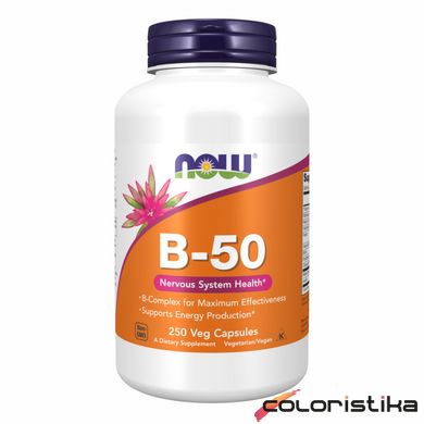 Комплекс витаминов B-50 Now Foods - 250 tabs