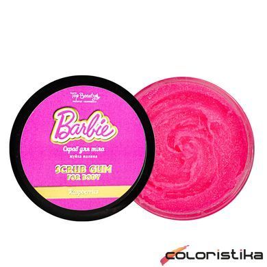 Cкраб жуйка для тіла Top Beauty Barbie з ароматом малини, 250 мл