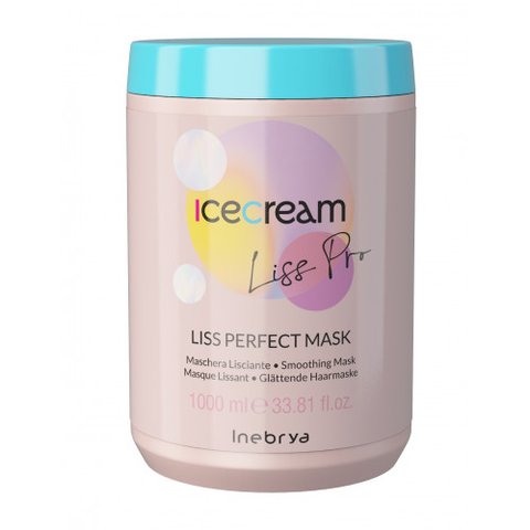 Маска разглаживающая для жестких и пушистых волос Inebrya Ice Cream Liss Perfect Mask 1000 мл