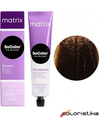 Фарба для волосся Matrix SoColor Pre-Bonded Permanent Extra Coverage 505G світлий шатен золотистий 90 мл