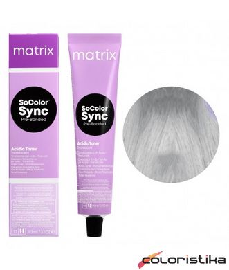 Безаммиачная краска для волос Matrix SoColor Sync Pre-Bonded Acidic 10PA, серебряный опал 90 мл