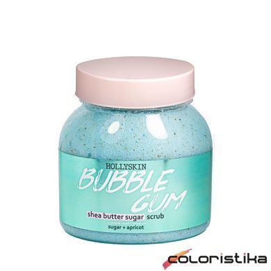 Цукровий скраб для тіла Hollyskin Bubble Gum з маслом ши та перлітом