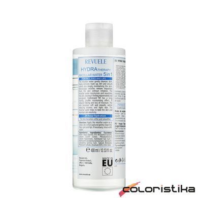 Міцелярна вода 5 в 1 для обличчя, повік та губ Revuele Hydra Therapy Intense, 400 мл