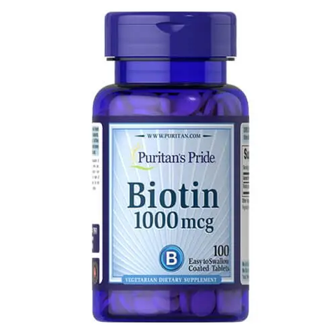 Биотин витамины для волос Puritan's Pride Biotin 1000 мкг 100 капсул