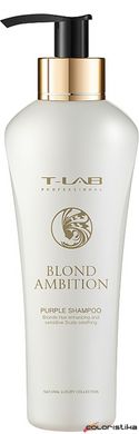 Фіолетовий шампунь для корекції кольору волосся T-LAB Professional Blond Ambition Purple Shampoo