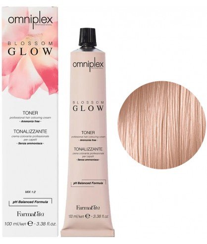 Безаммиачная краска для волос FarmaVita Omniplex Blossom Glow Toner 100 мл 9.5 Очень светлый красный блондин