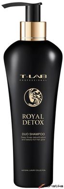 Шампунь для королевской гладкости и абсолютной детоксикации волос T-LAB Professional Royal Detox Duo Shampoo, 300 ml