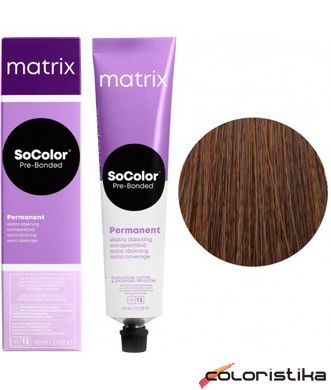 Фарба для волосся Matrix SoColor Pre-Bonded Permanent Extra Coverage 506BC темний блондин коричнево-мідний 90 мл