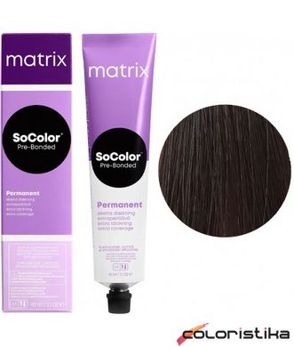 Краска для волос Matrix SoColor Pre-Bonded Permanent Extra Coverage 506NA темный блондин пепельный 90 мл