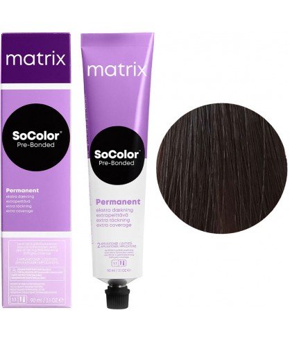 Краска для волос Matrix SoColor Pre-Bonded Permanent Extra Coverage 506NA темный блондин пепельный 90 мл