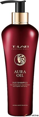 Восстанавливающий шампунь для волос T-LAB Professional Aura Oil Duo Shampoo, 300 ml