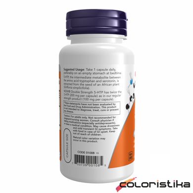 5-HTP 5-Гидрокситриптофан Now Foods 200mg - 60 tabs