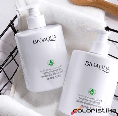 Гель для умывания с экстрактом алоэ Bioaqua Aloe Vera Amino Acids Purifying Cleanser, 500 мл