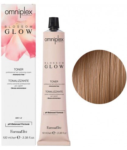 Безаммиачная краска для волос FarmaVita Omniplex Blossom Glow Toner 100 мл 9.82 Очень светлый коричнево-перламутровый блондин