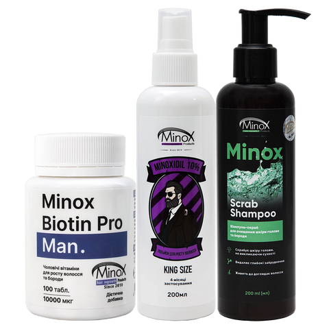 Комплекс для росту волосся та бороди Minox Man Hair Complex (Посилений)