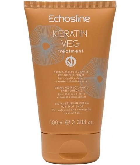 Крем-Флюид для секущихся кончиков Echosline Keratin Veg Treatment Restructuring Cream 100 мл