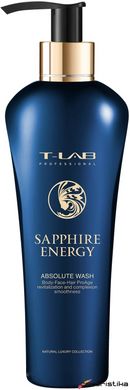 Шампунь-гель для антиэйдж-эффекта волос и тела T-Lab Professional Sapphire Energy Absolute Wash, 300 ml