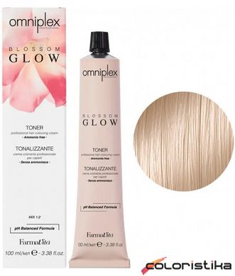 Безаммиачная краска для волос FarmaVita Omniplex Blossom Glow Toner 100 мл 10.02 Платиновый жемчужный блондин