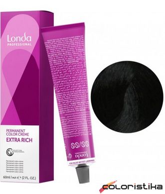 Фарба для волосся Londa Professional PERMANENT COLOR 2/0 Чорний 60 мл