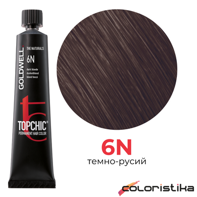 Професійна фарба для волосся Goldwell Topchic 60 мл 6N темний блондин