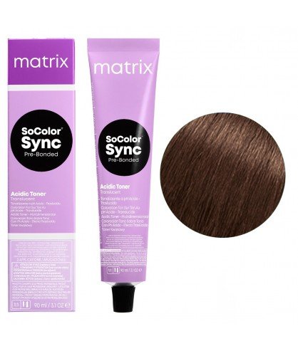 Безаммиачная краска для волос Matrix SoColor Sync Pre-Bonded Acidic 5N, нейтральный брюнет 90 мл