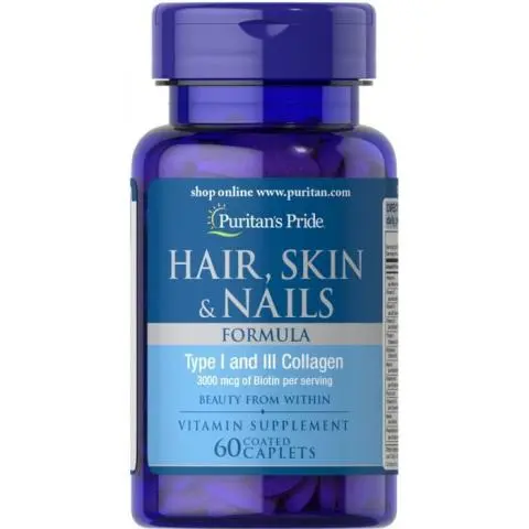 Вітаміни формула для волосся, шкіри, нігтів, Puritan's Pride Hair, Skin, Nails Formula - 60 капсул