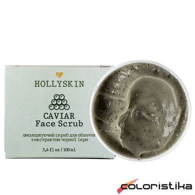 Скраб для обличчя Hollyskin Caviar Face Scrub з екстрактом чорної ікри 100 мл 0209h
