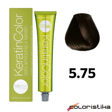 Безаммиачная краска для волос BBcos Keratin Color 5.75 каштановый светлый шоколадный 100 мл