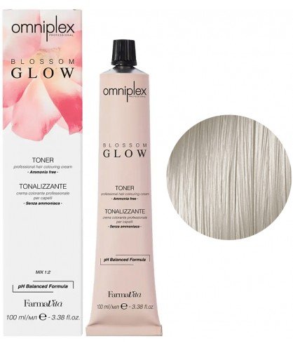 Безаммиачная краска для волос FarmaVita Omniplex Blossom Glow Toner 100 мл 10.11 Платиновый блондин интенсивно пепельный