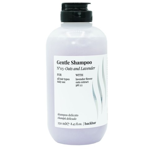 Нейтральный шампунь для всех типов волос FarmaVita Backbar Gentle Shampoo №03 Oats & Lavender 250 мл